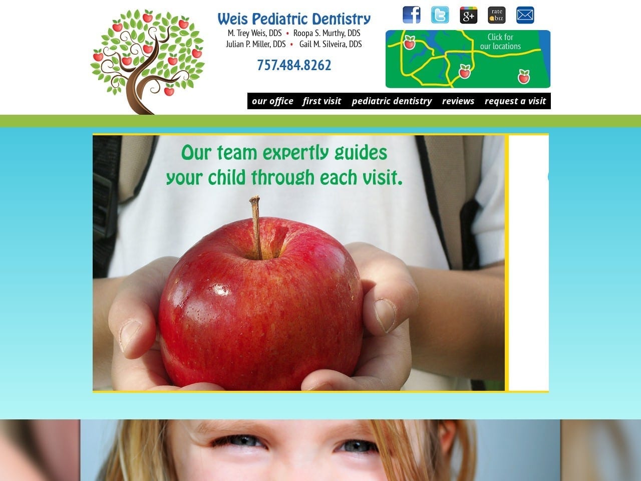 Weis Pediatric Dentistry Website Screenshot from weisteeth.com