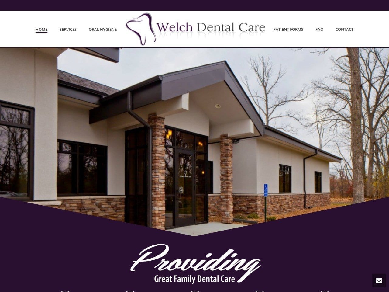 Welch Dental Care Website Screenshot from welchdentalcare.com