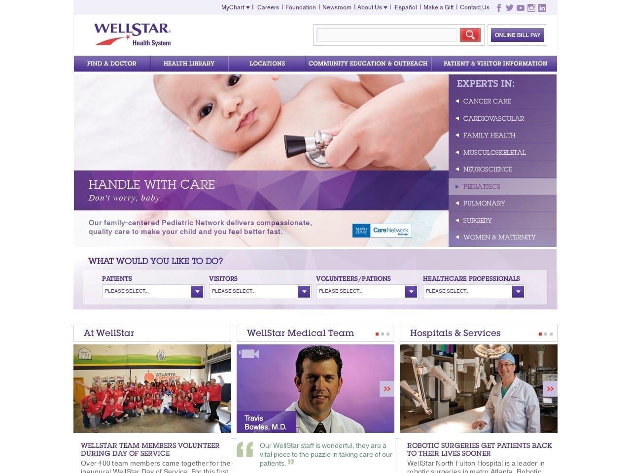 Wellstar Windy Hill Hospital Website Screenshot from wellstar.org