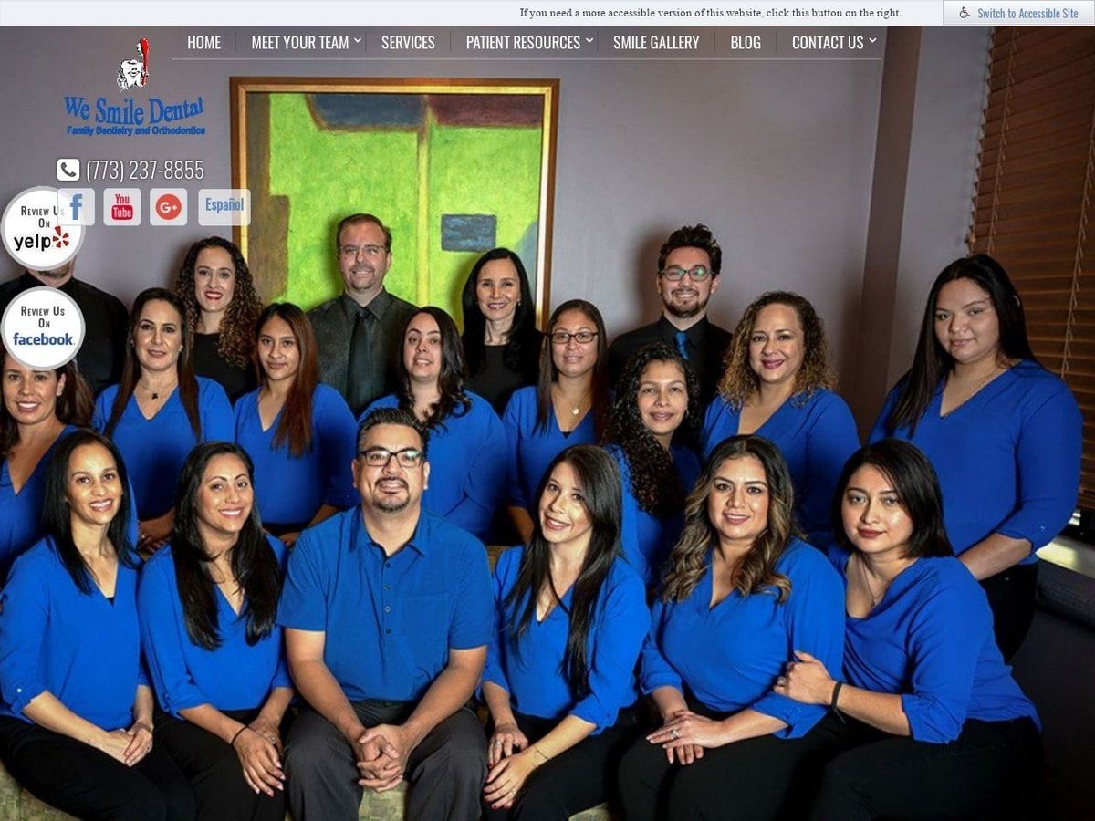 We Smile Dental Website Screenshot from wesmiledental.com