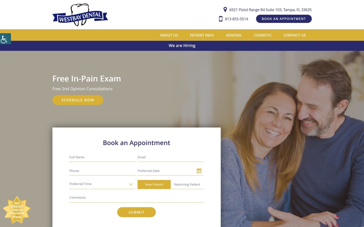 westbaydentalonline.com screenshot