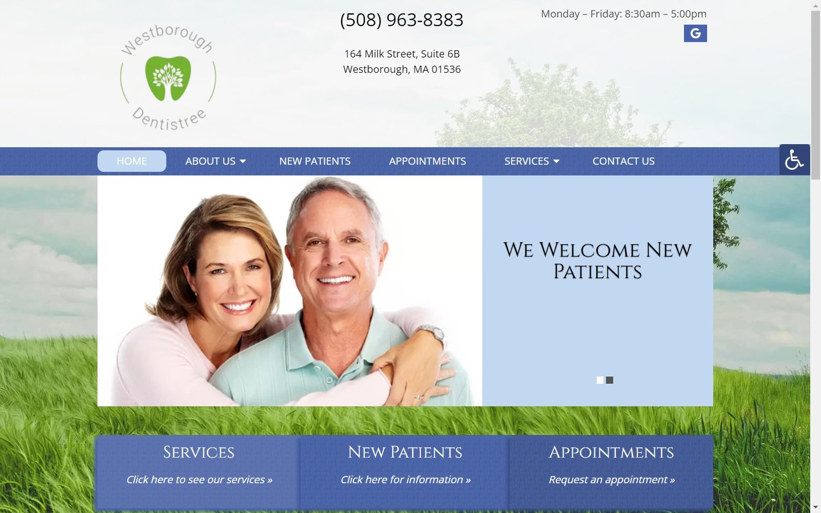 westboroughdentistree.com screenshot