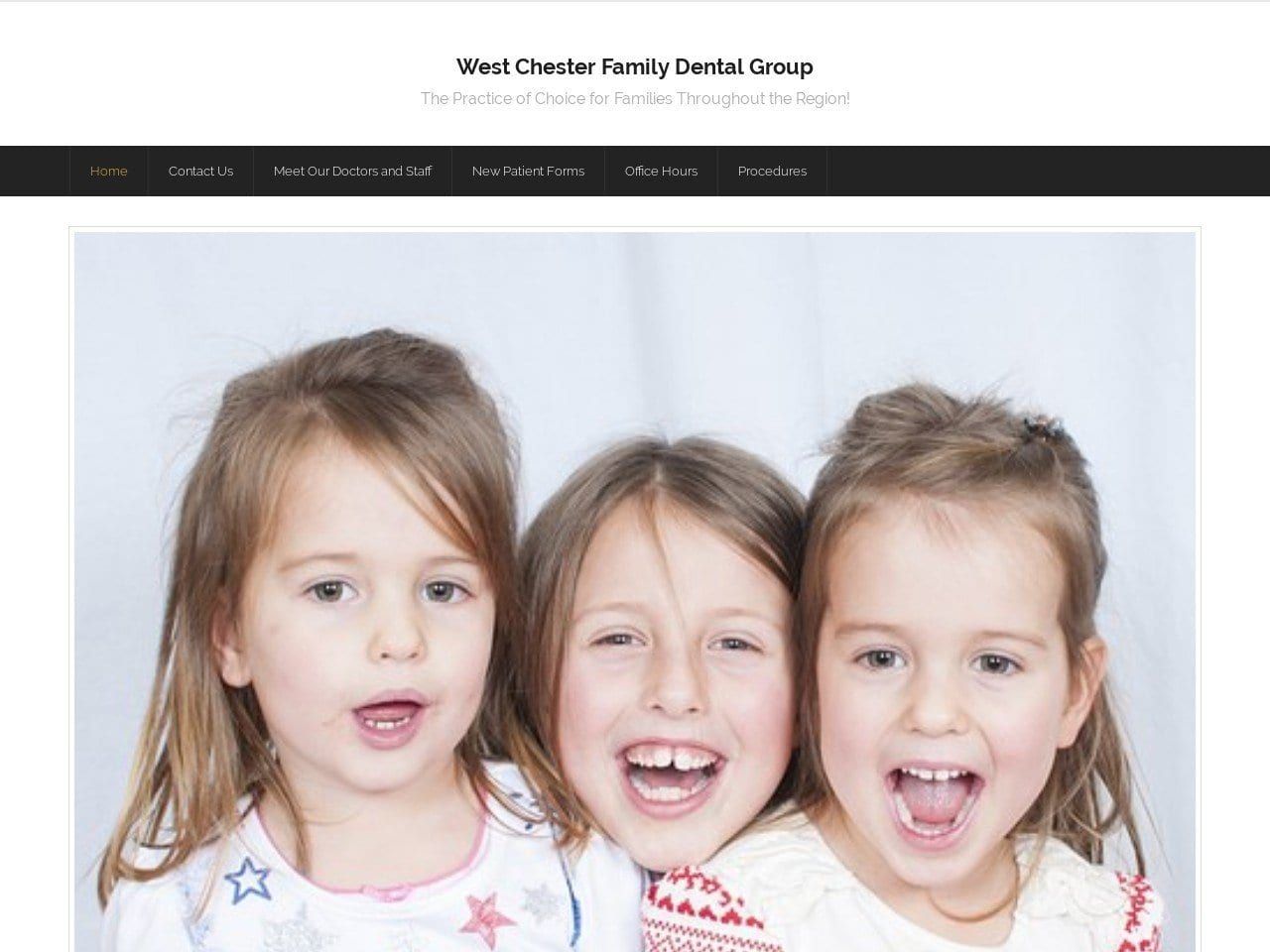 Family Dental Group Website Screenshot from westchesterfamilydental.com