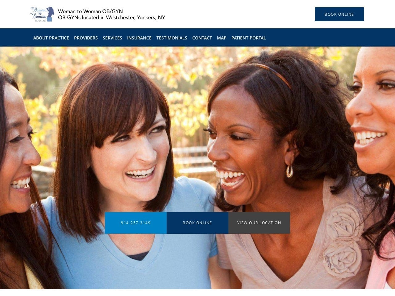 Woman To Woman Ob/gyn Website Screenshot from westchesterobgyn.com