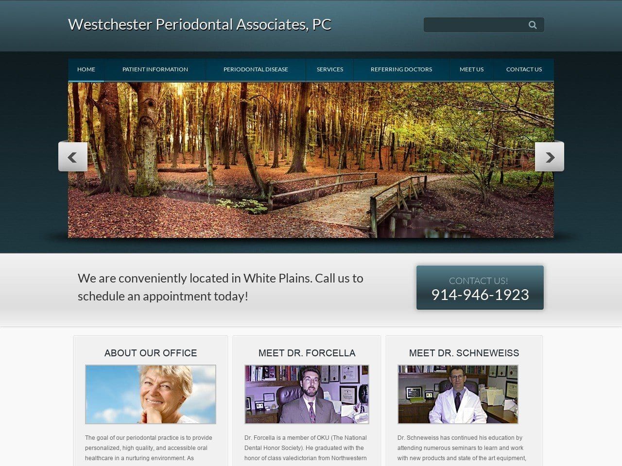 Westchester Periodontal Associates Forcella B Anth Website Screenshot from westchesterperio.com