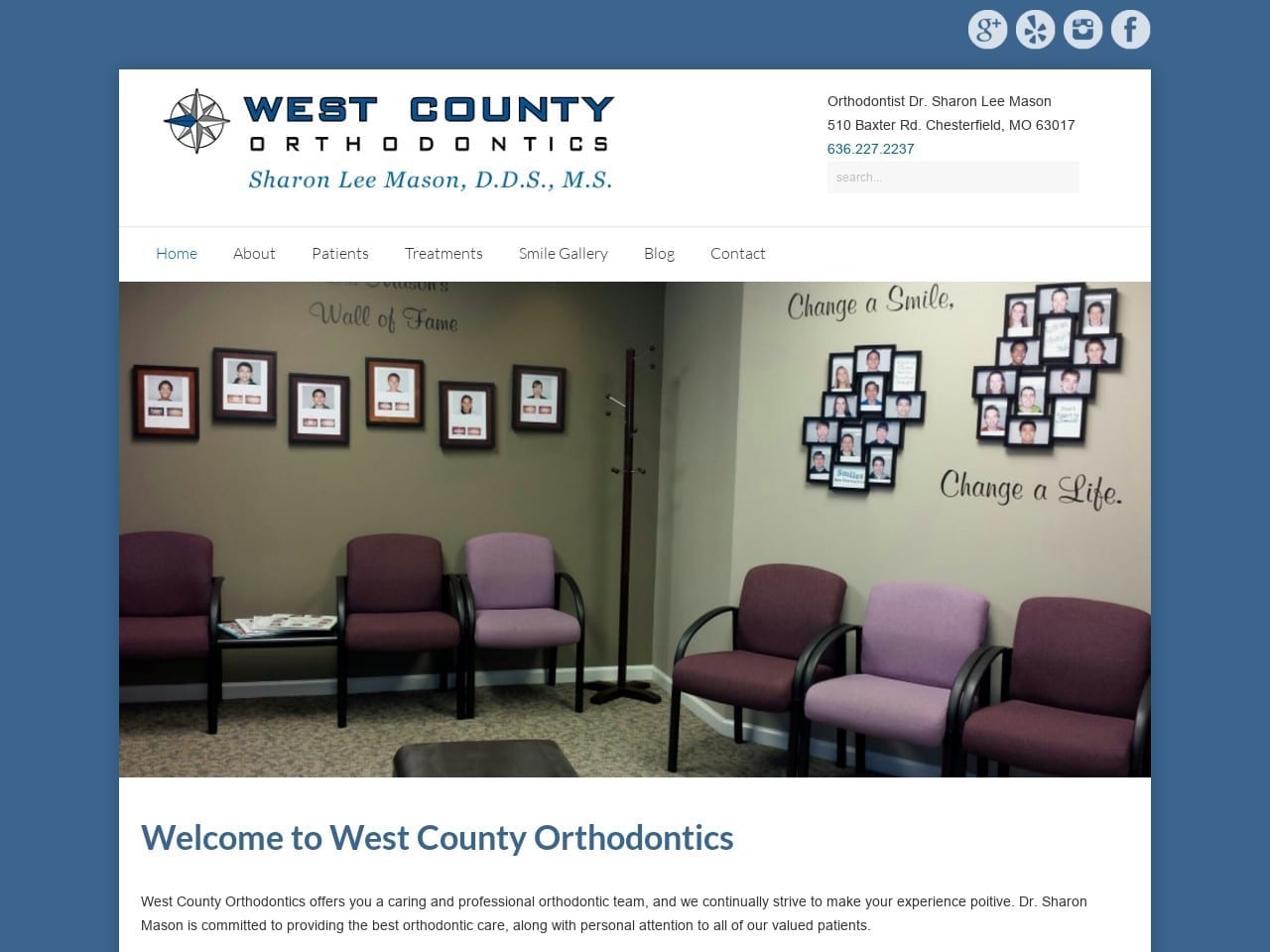 West County Orthodontics Sharon Lee Mason DDS Website Screenshot from westcoortho.com