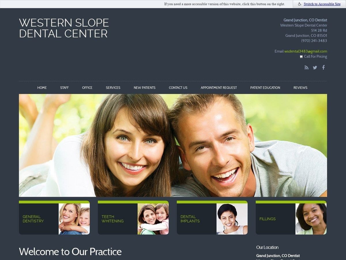 Dr. Brandon S. Berguin DDS Website Screenshot from westernslopedental.com