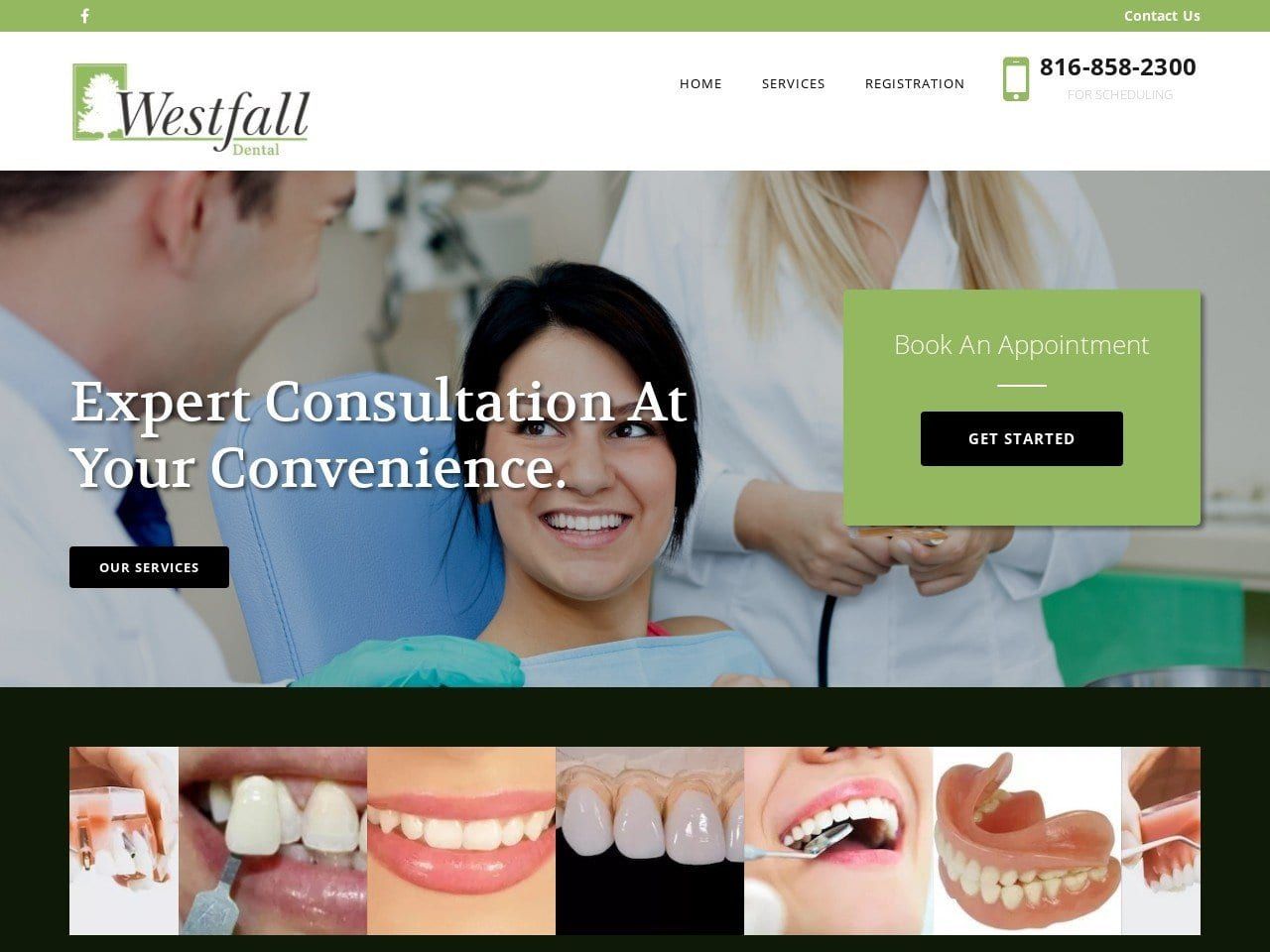 Westfall Dental Website Screenshot from westfallfamilydental.com