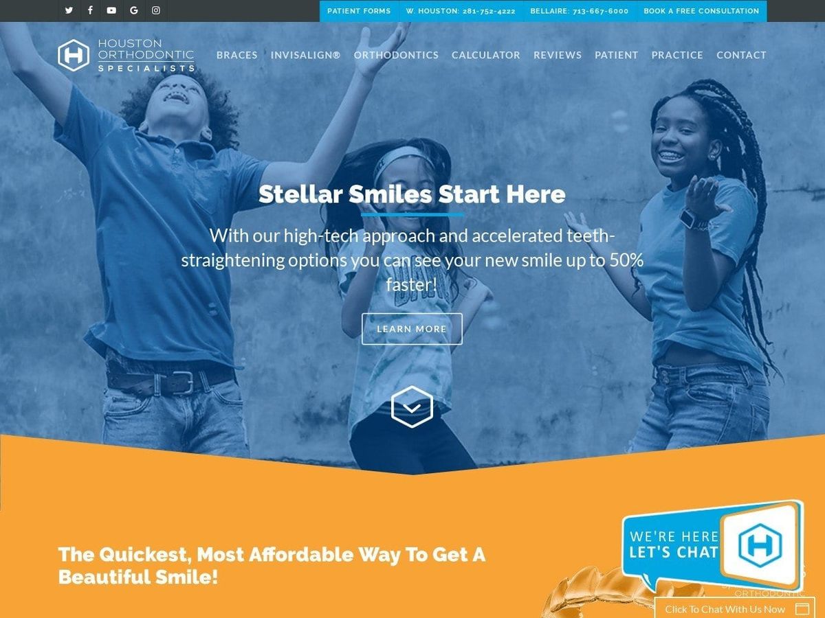 West Houston Orthodontics Website Screenshot from westhoustonortho.com