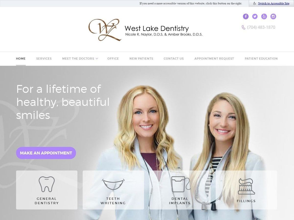 West Lake Dentist Website Screenshot from westlakedentalcare.com