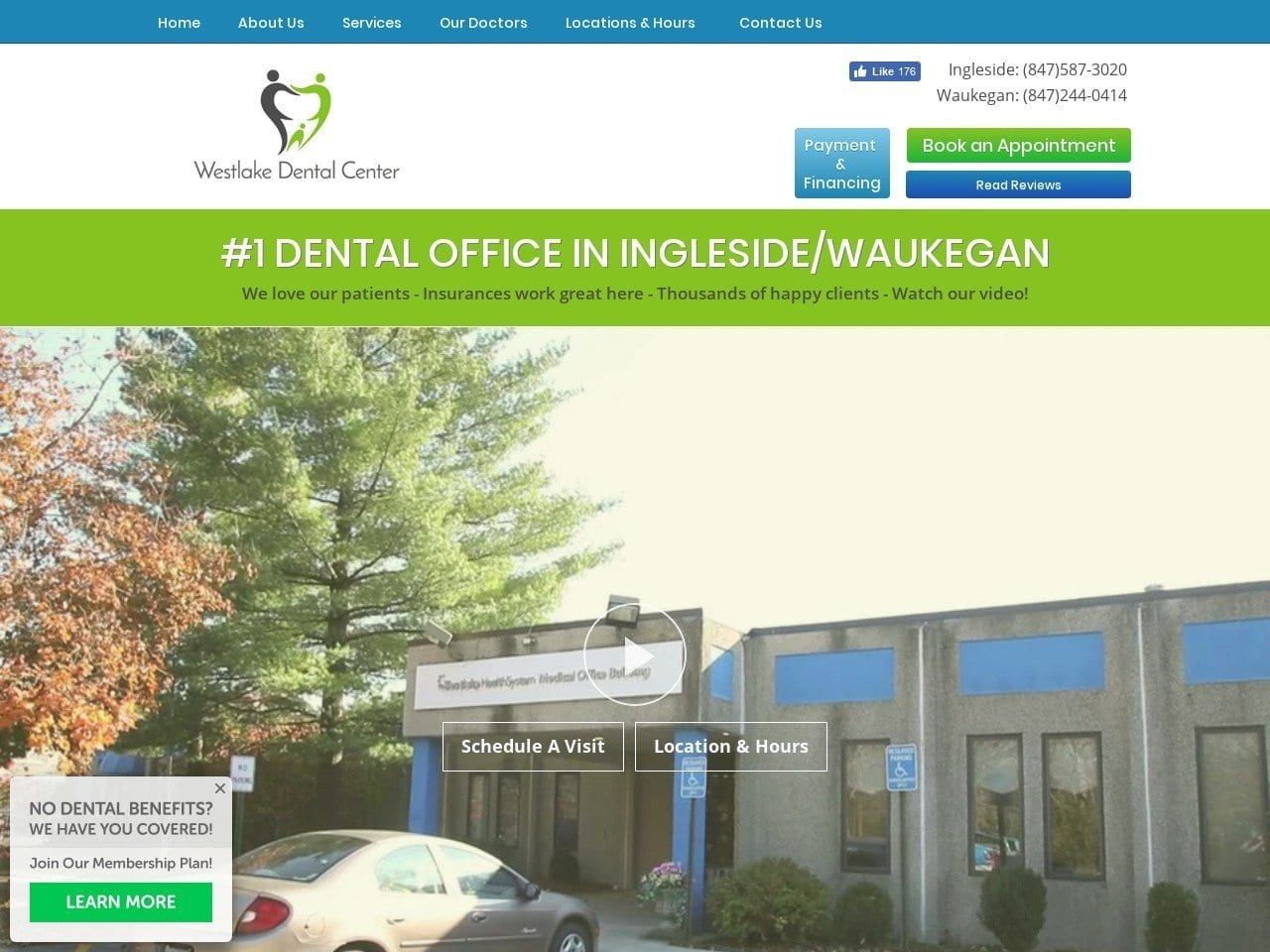 Westlake Dental Center LTD Website Screenshot from westlakedentalcenter.com