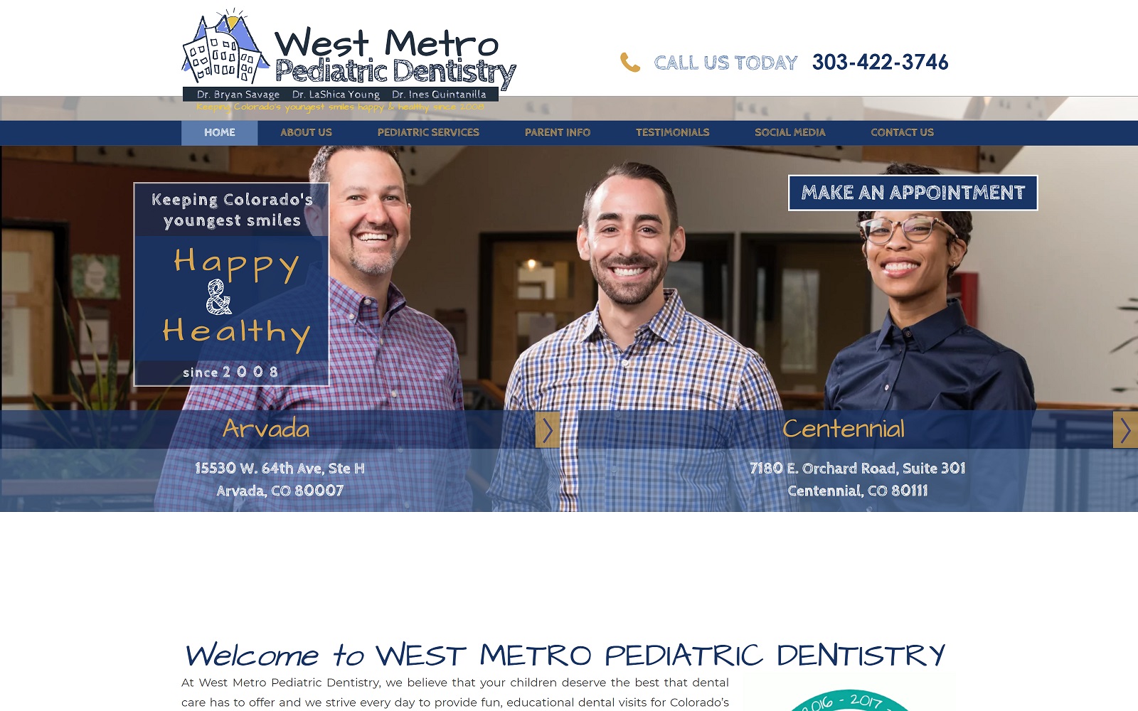 westmetrokidsdental.com screenshot