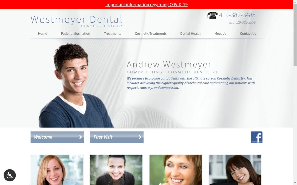 westmeyerdental.com screenshot