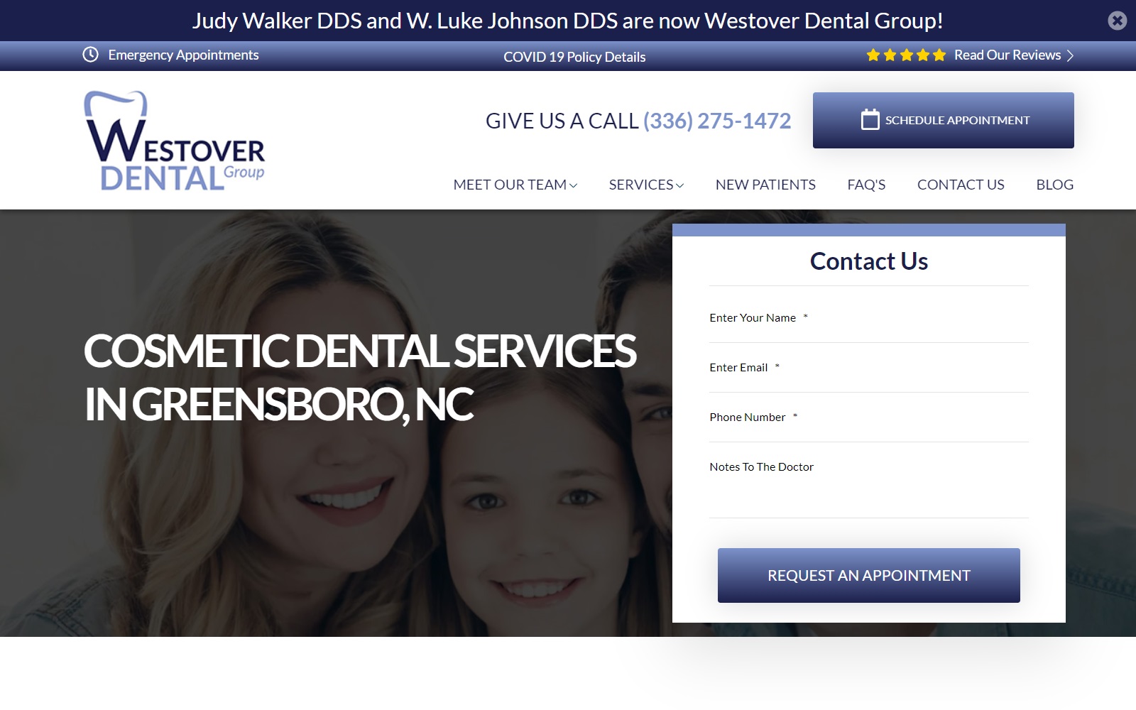 westoverdentalgroup.com screenshot