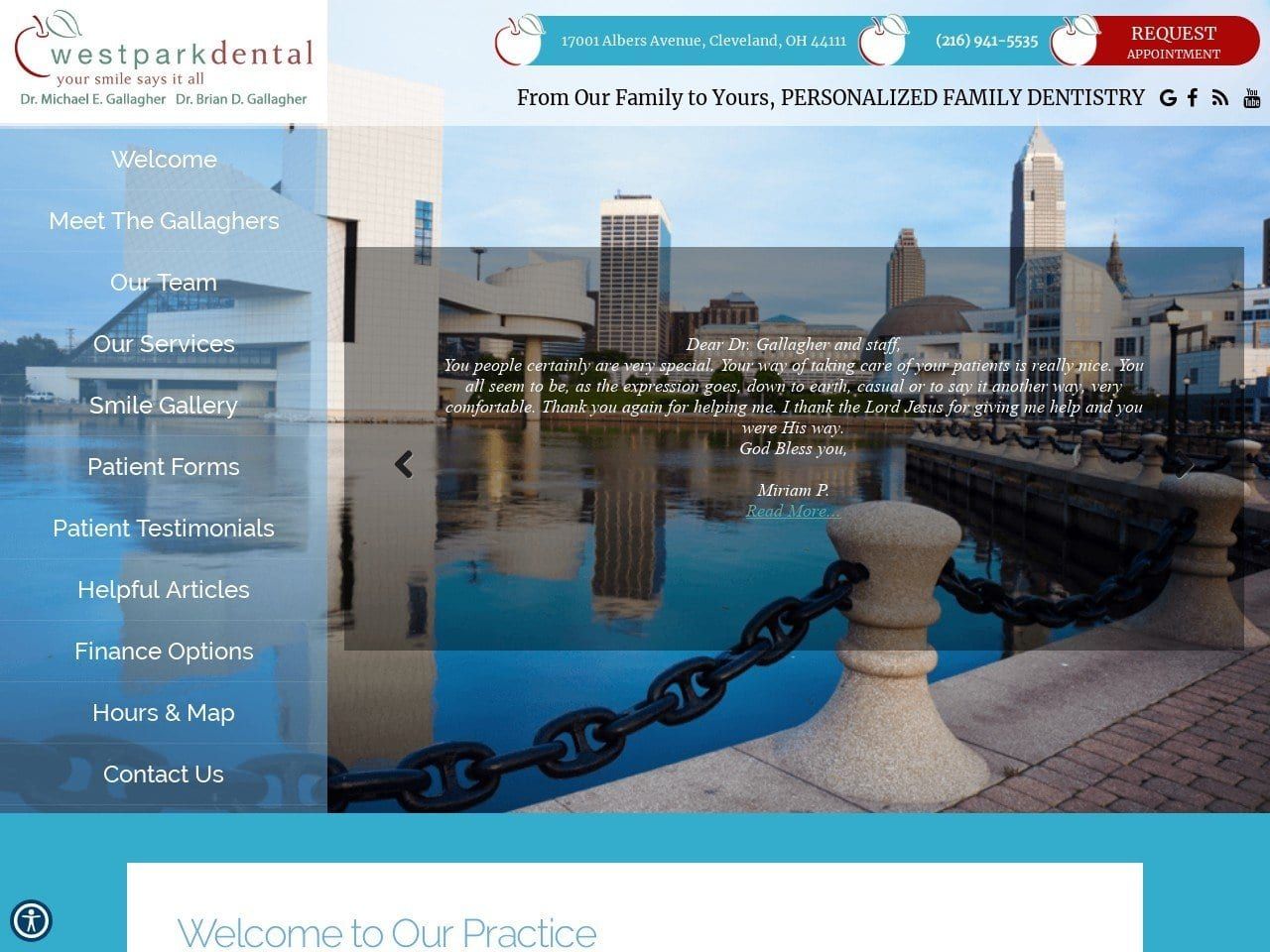 Westpark Dental Associates Gallagher Michael E DDS Website Screenshot from westparksmiles.com