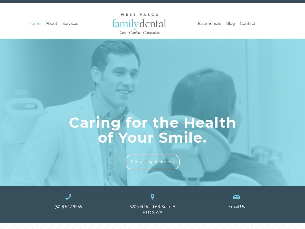 Westpasco Family Dental Website Screenshot from westpascofamilydental.com