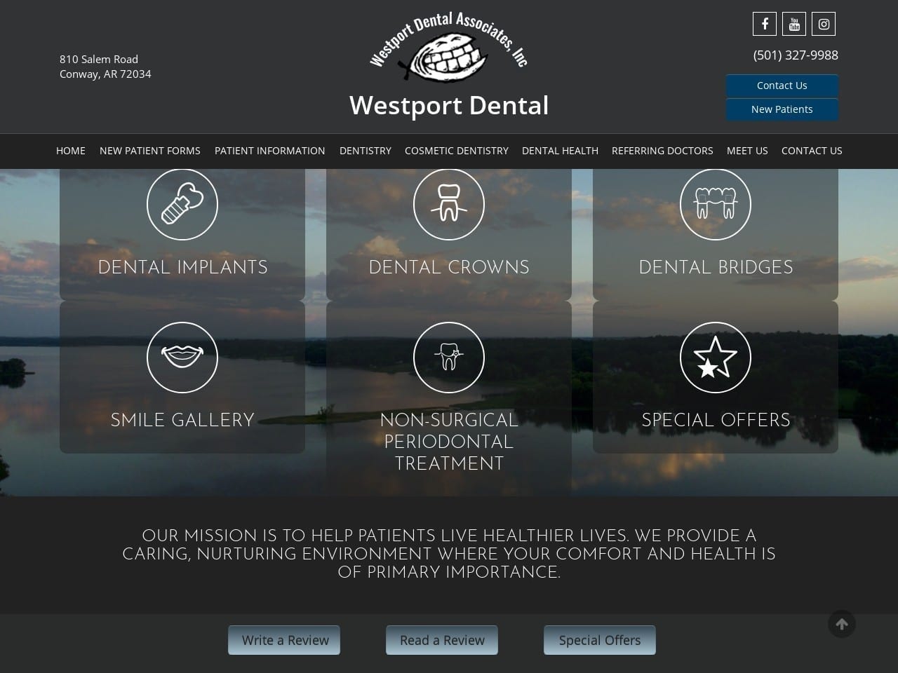 Westport Dental Website Screenshot from westportdentalconway.com