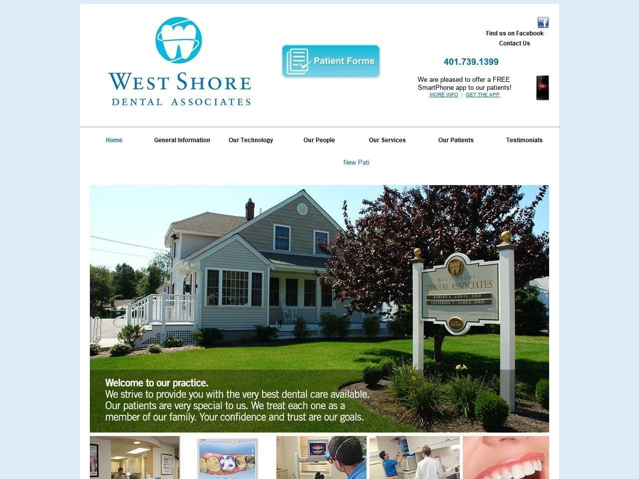 Westshore Dentistry Website Screenshot from westshoredentistry.com