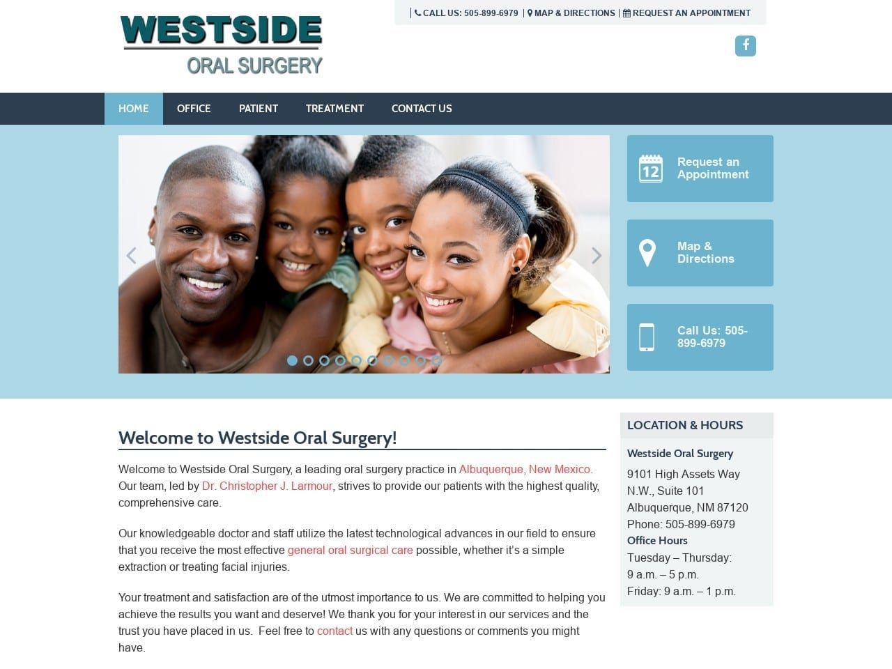 Westside Oral Surgery Website Screenshot from westsideos.com