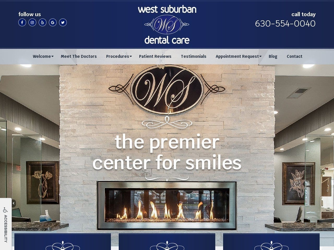 West Suburban Dental Care Website Screenshot from westsuburbandental.com