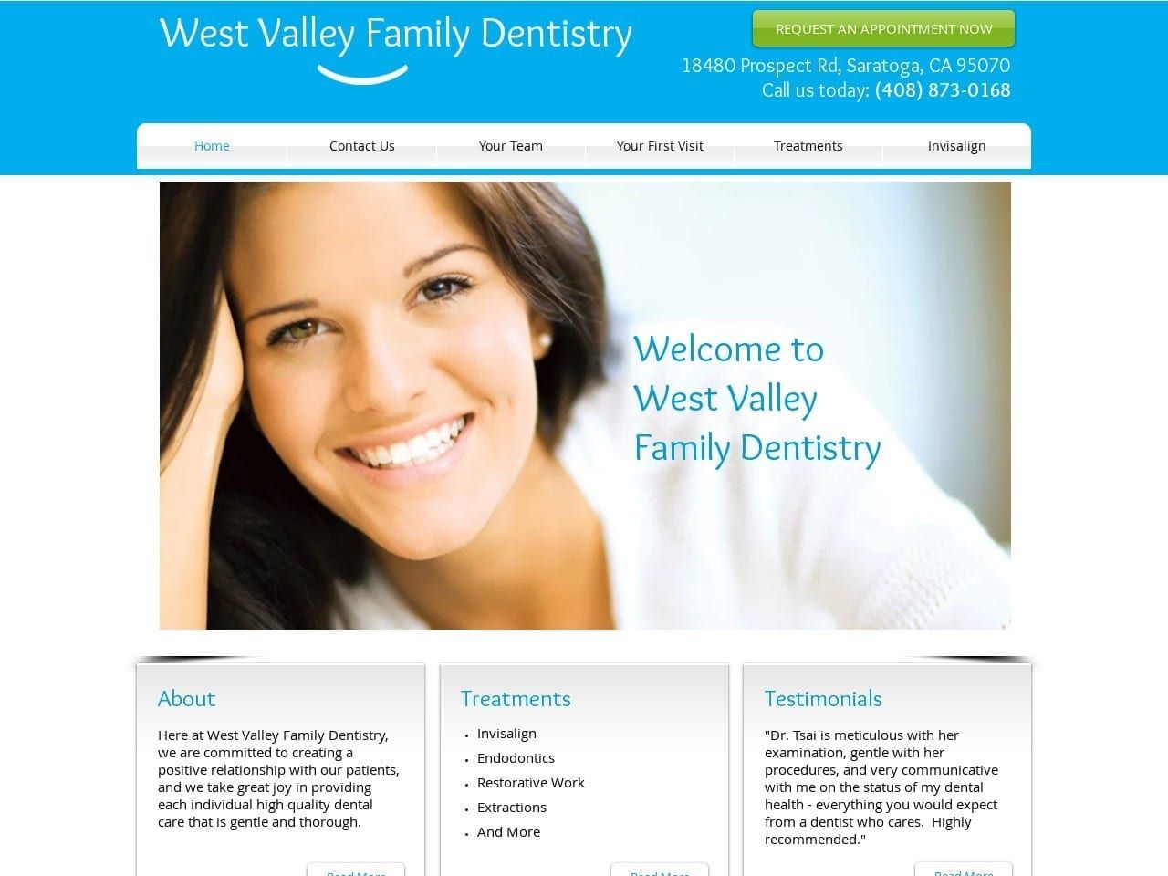Westvalley Dental  Group Website Screenshot from westvalleydentalgroup.com