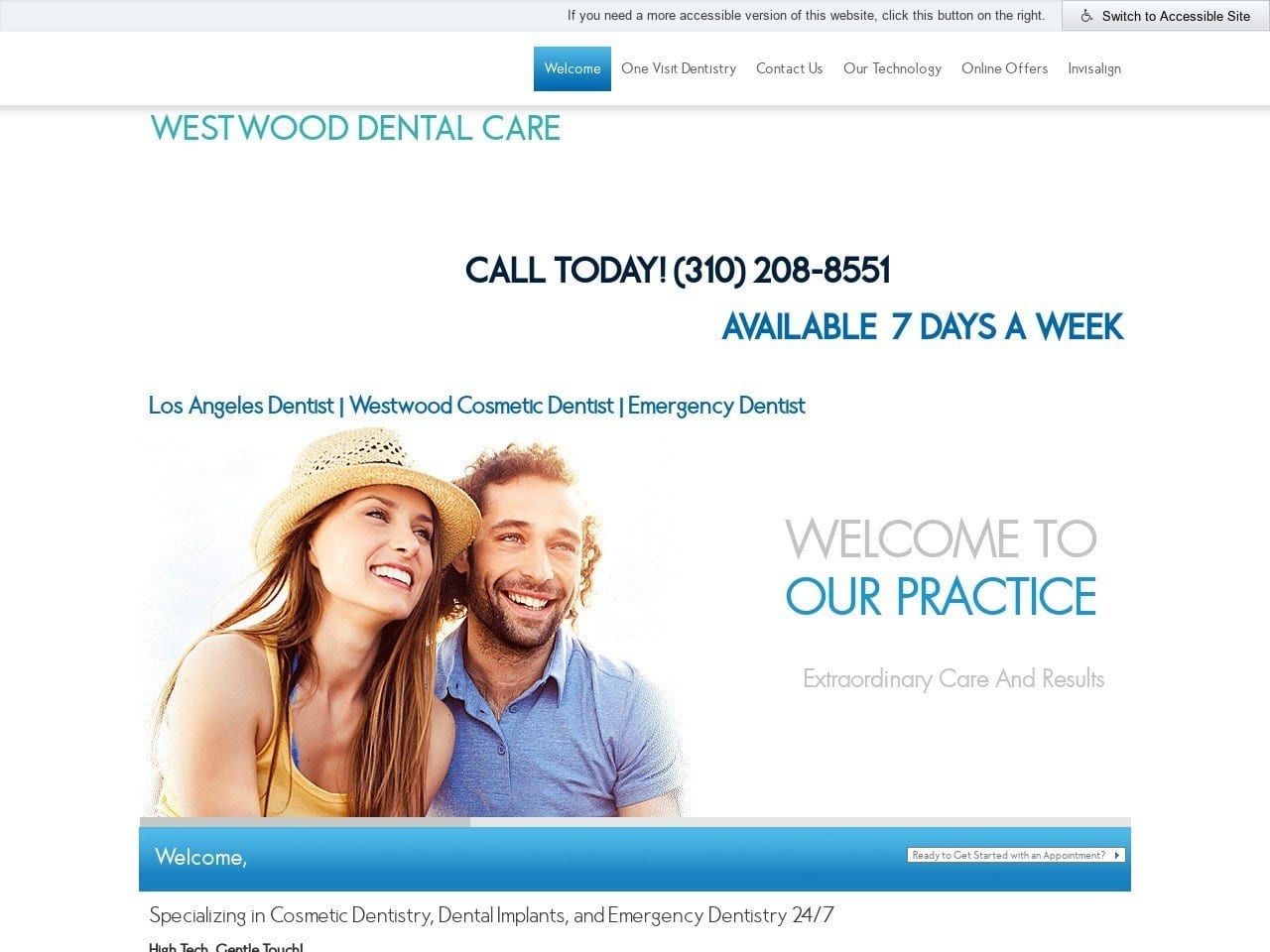 Dr. EBI D. Nikjoo DDS Website Screenshot from westwooddentalcare.com