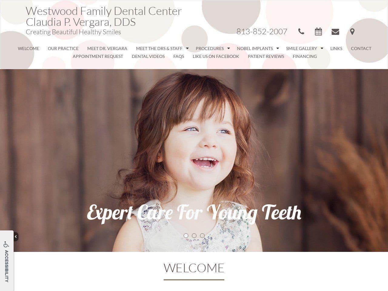 Westwood Dental Spa Website Screenshot from westwooddentalspa.com
