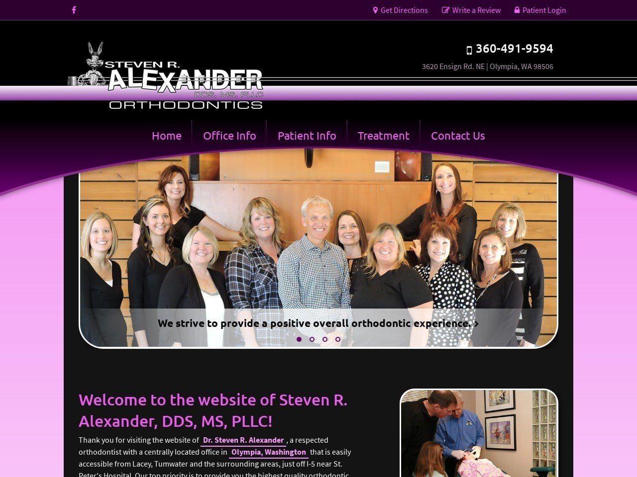 Dr. Steven R. Alexander DDS Website Screenshot from whatsupdocorthodontics.com