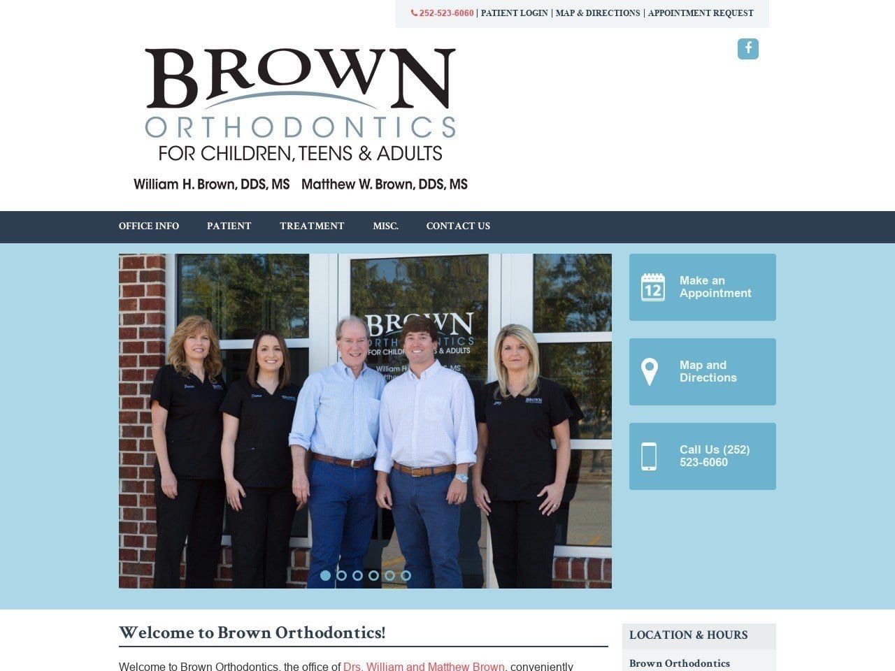 Dr William H Brown Website Screenshot from whbrownorthodontics.com