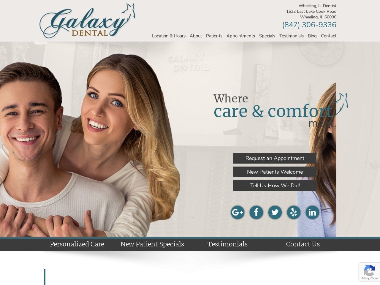 Galaxy Dental of Wheeling Website Screenshot from wheelingdentist.co