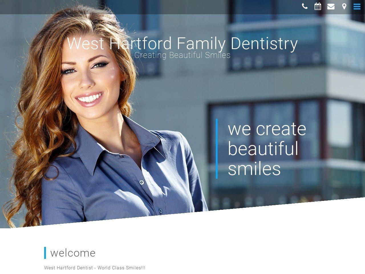 West Hartford Family Dentist Website Screenshot from whfdentistry.com
