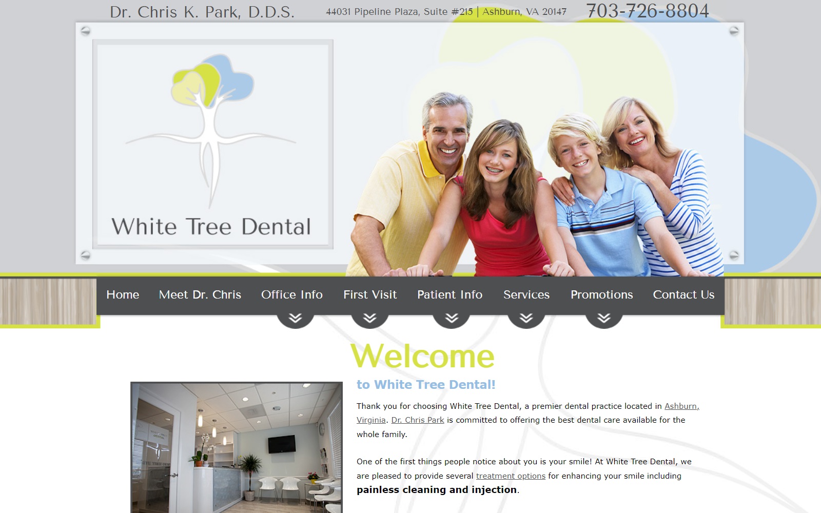 whitetreedental.com screenshot