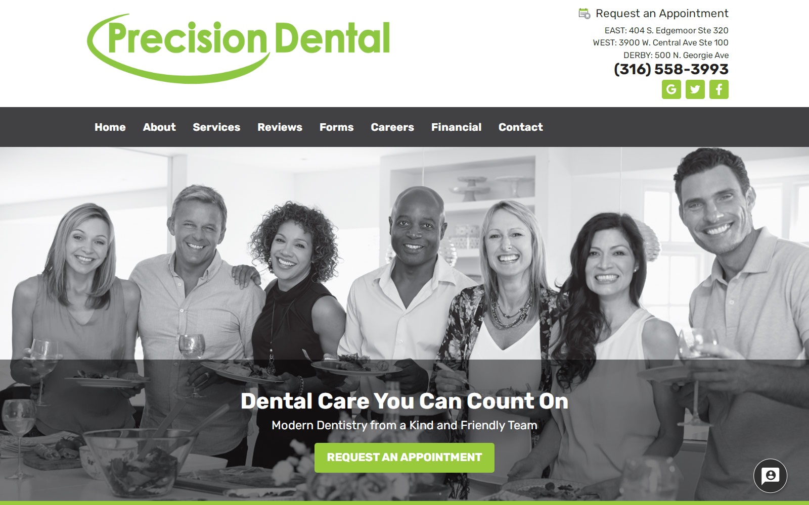 wichitaprecisiondental.com screenshot