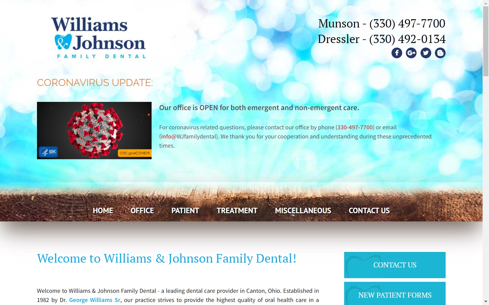 williamsdentalgroup.com screenshot