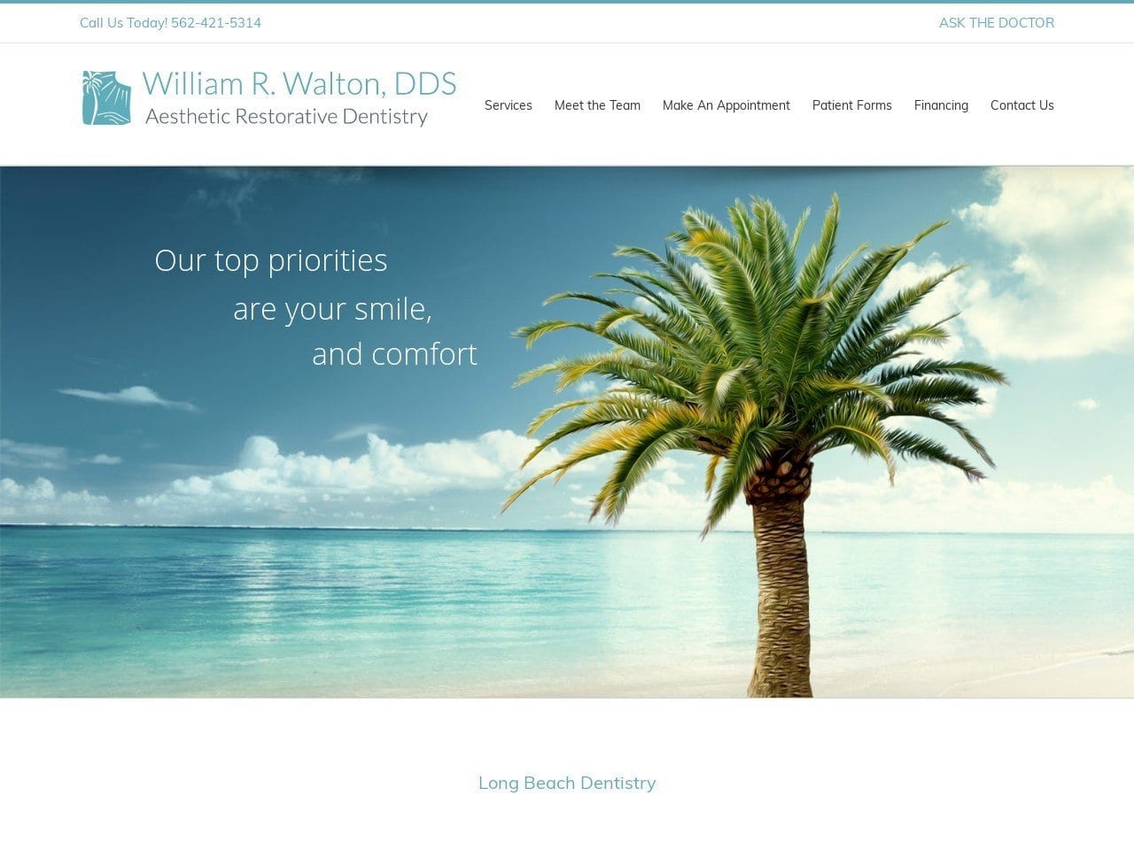 Walton William R DDS Website Screenshot from williamwaltondds.com