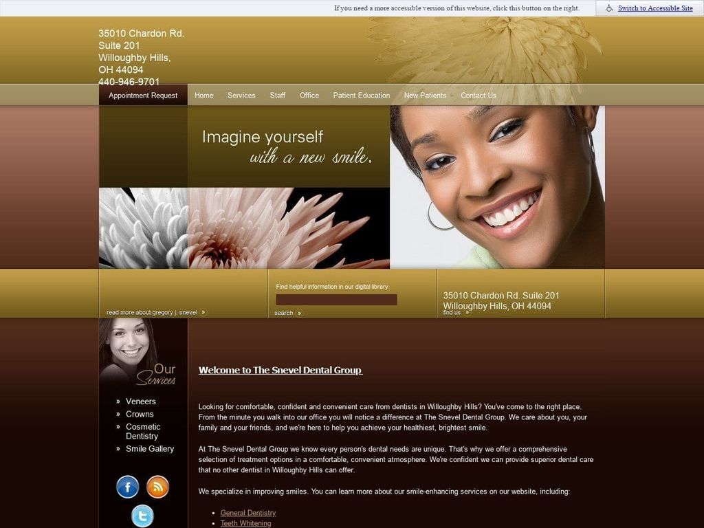 Snevel John H DDS Website Screenshot from willoughbyhillsdentist.com