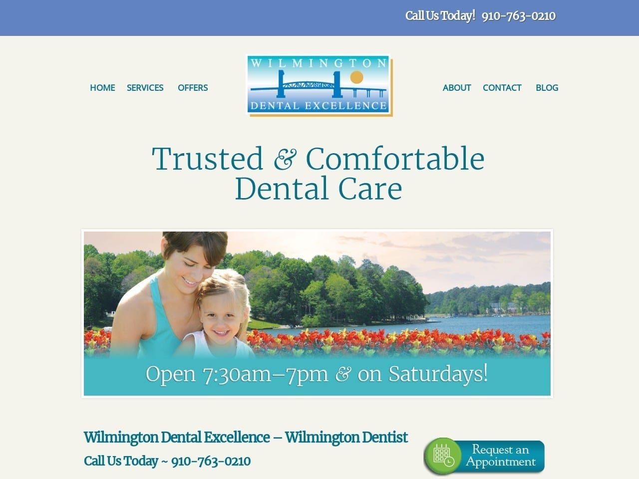 Wilmington Dental Excellence Website Screenshot from wilmingtondentalexcellence.com