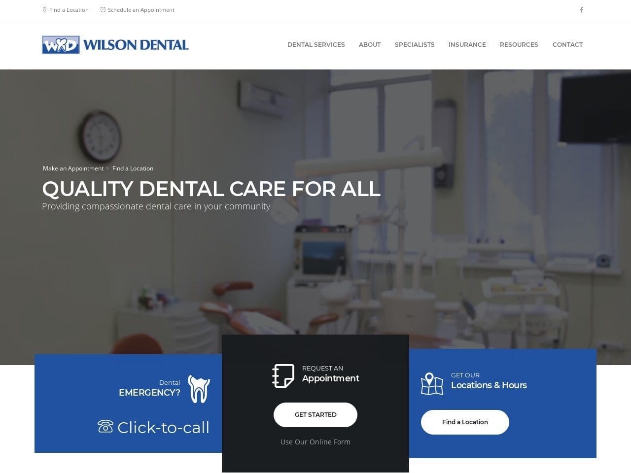 Wilson Dental PC (Binghamton) Website Screenshot from wilsondentalny.com