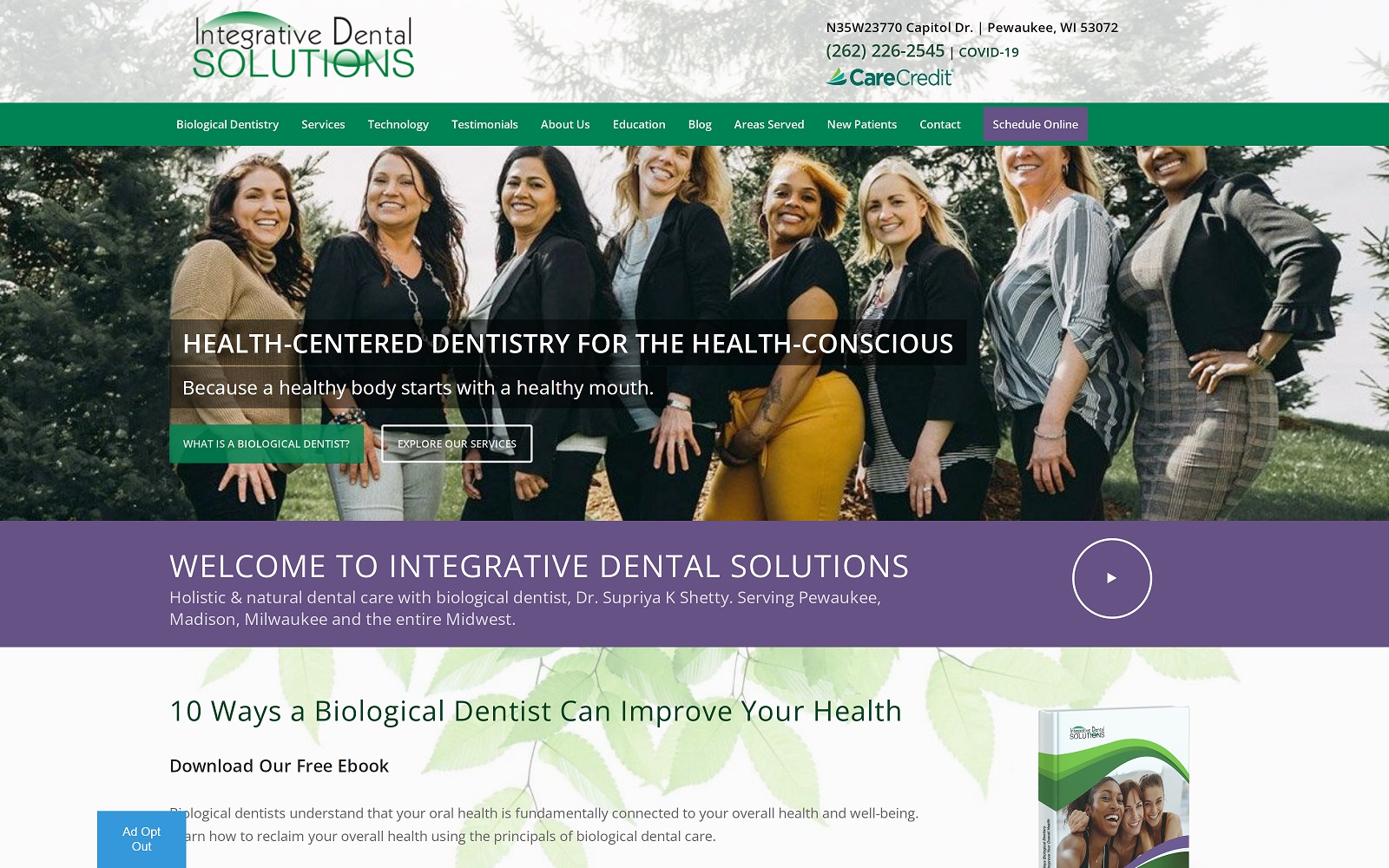 winaturaldentist.com screenshot