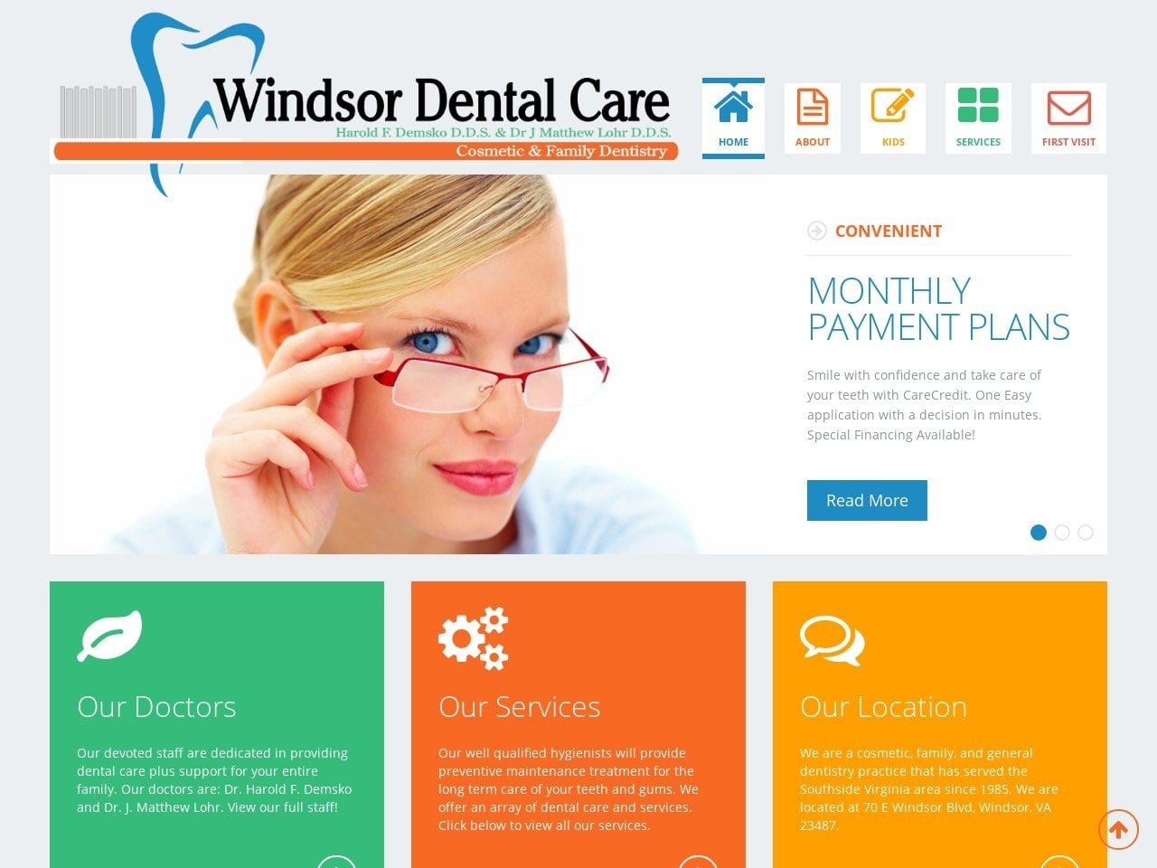 Harold F Demsko PC Website Screenshot from windsordentalcare.net