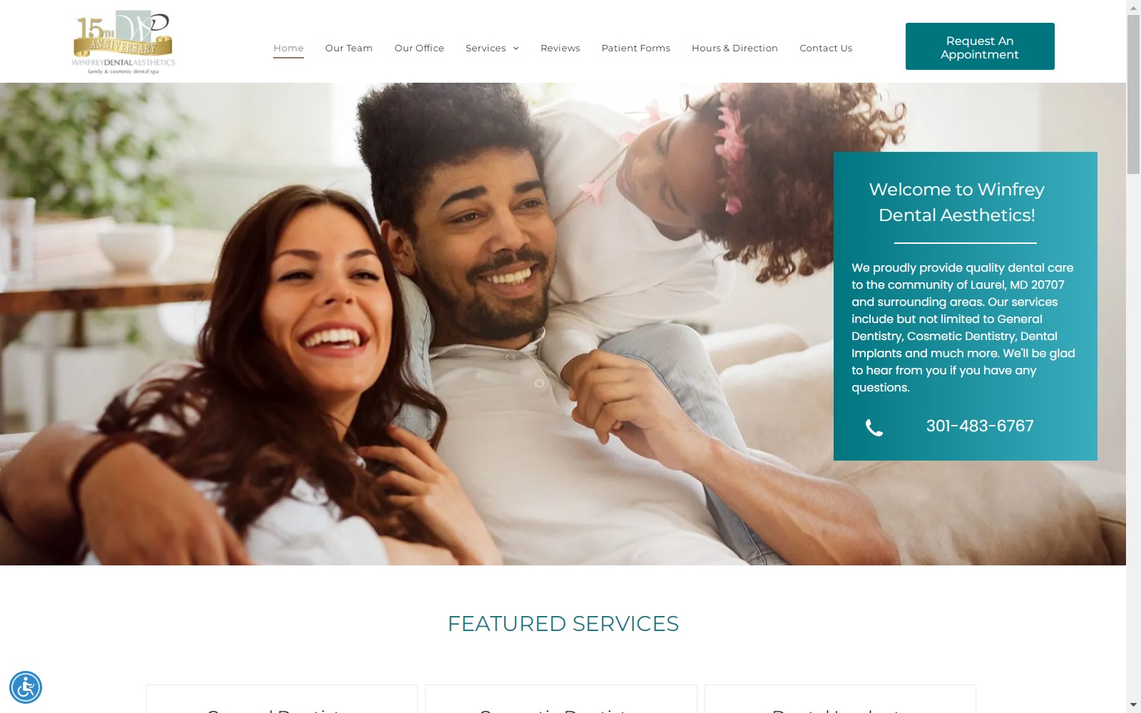 winfreydental.com screenshot