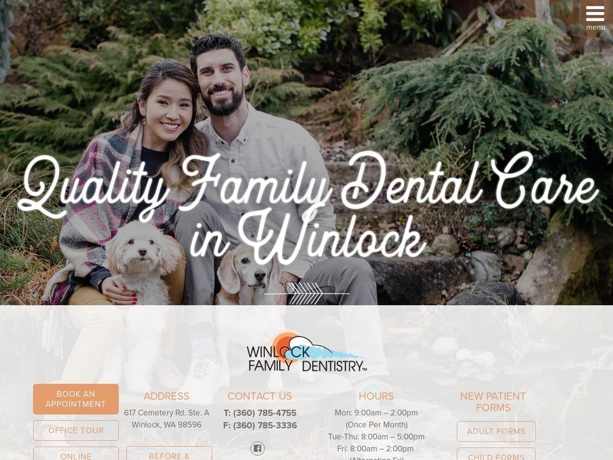 Winlock Family Dentist Website Screenshot from winlockfamilydentistry.com