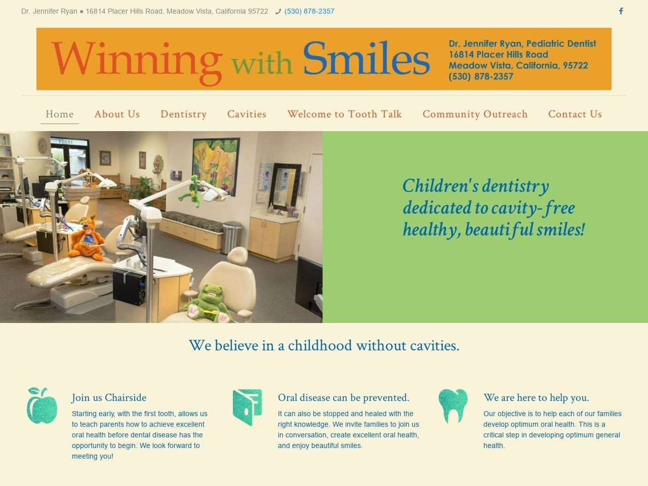 Thompson Scott DDS Website Screenshot from winningwithsmiles.com