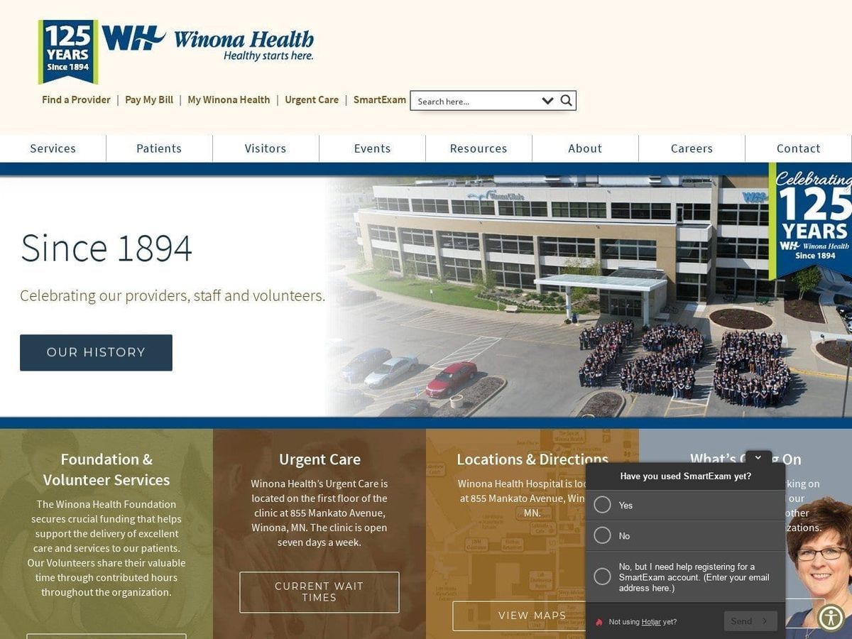 Winona Health Gary Hayes Website Screenshot from winonahealth.org