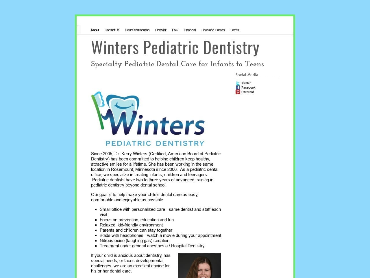 Dr. Kerry G. Winters DDS Website Screenshot from winterspd.com