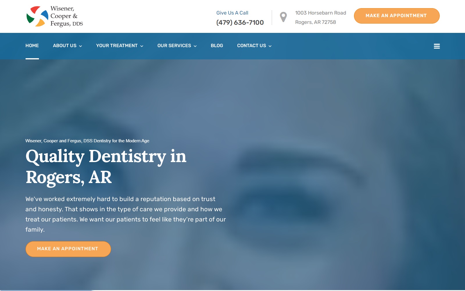 wisenercooperfergusdental.com screenshot