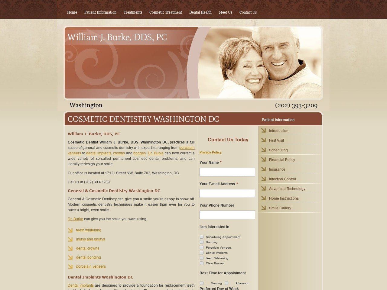 Burke William J DDS Website Screenshot from wjbtooth.com