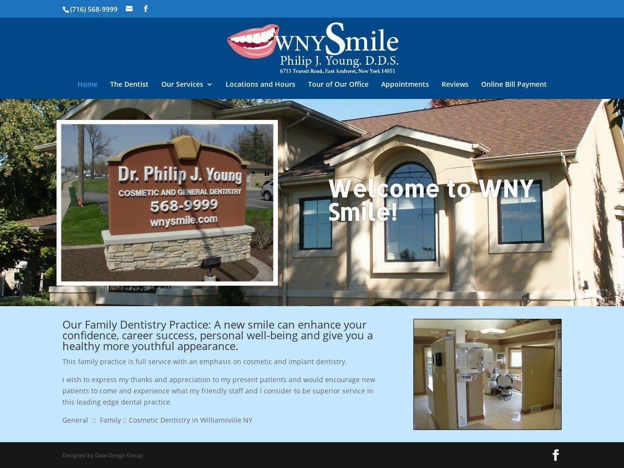 Philip J. Young DDS PLLC Website Screenshot from wnysmile.com
