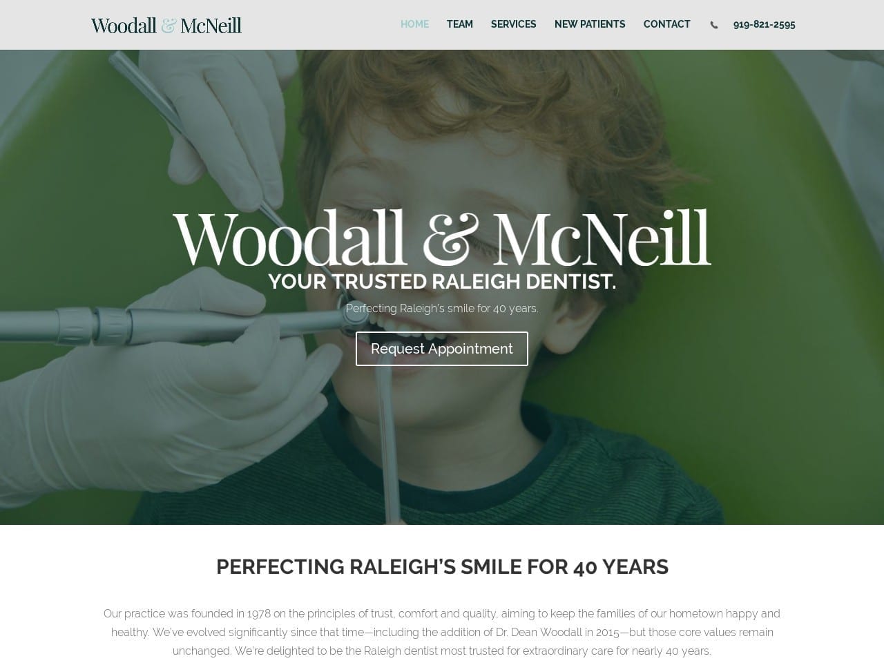 John C Woodall PA Mc Neill John w DDS Website Screenshot from woodallmcneilldentist.com