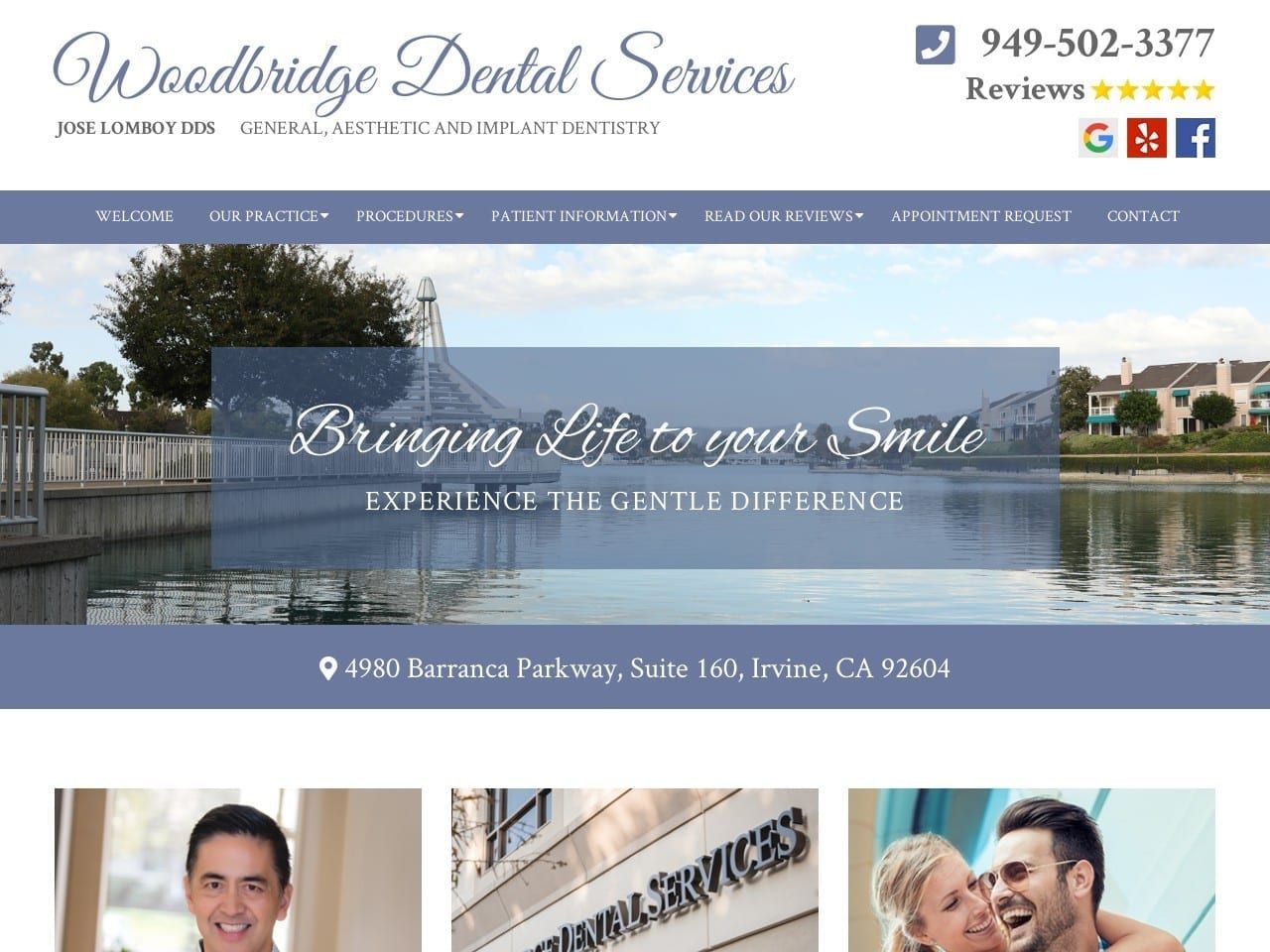 Woodbridge Dental Services Website Screenshot from woodbridgedentalservices.com